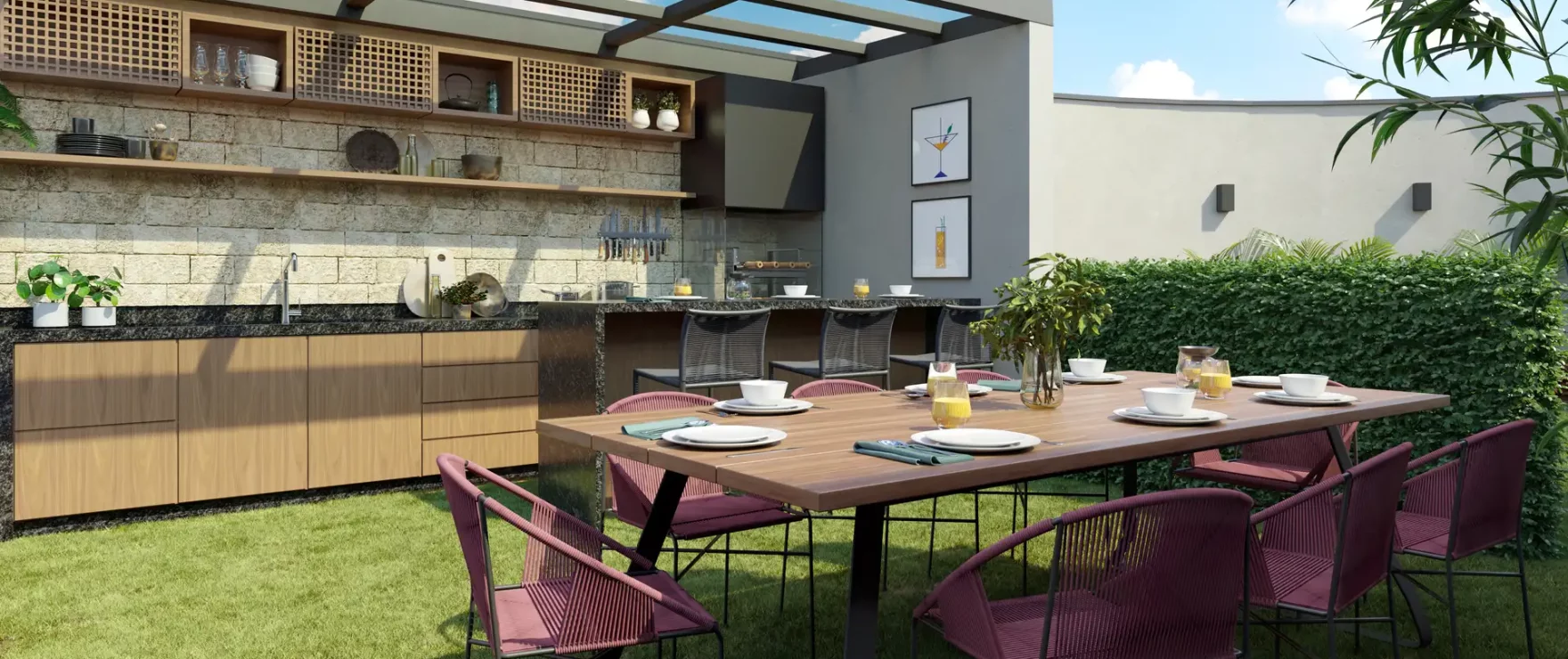 Área Gourmet Piscina Residencial Dubai dubai