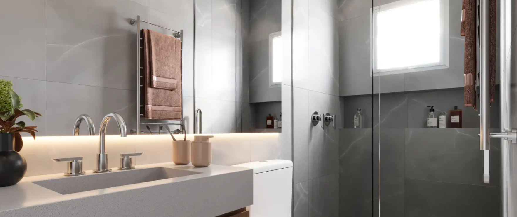 Banheiro Suíte Casa Tipo B Residencial Milão milao