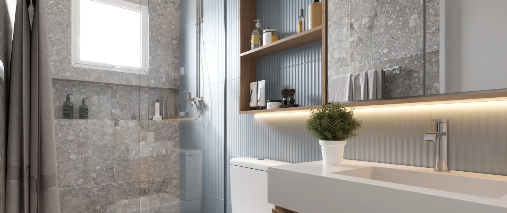 Banheiro Suíte Casa Tipo B Residencial Milão milao