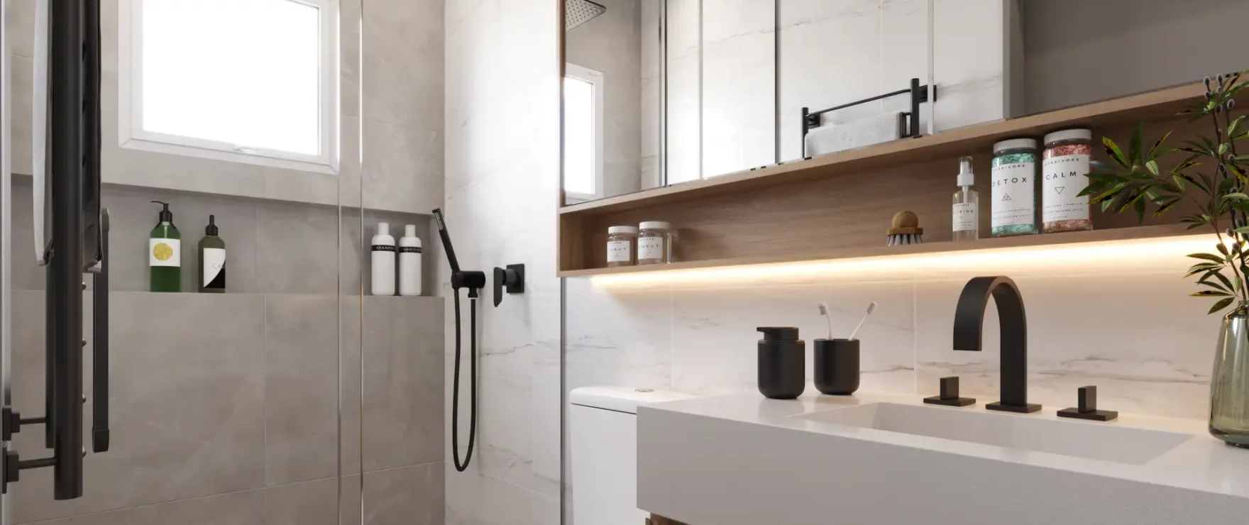 Banheiro Suíte Casa Tipo C Residencial Milão milao