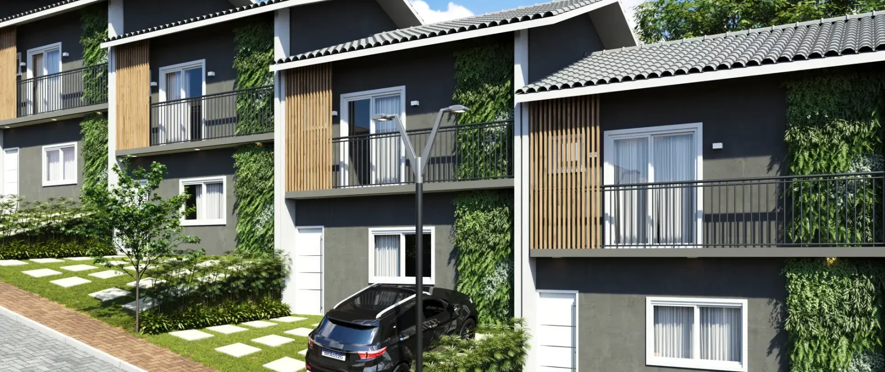 Fachadas Casas Tipo C Residencial Milão milao