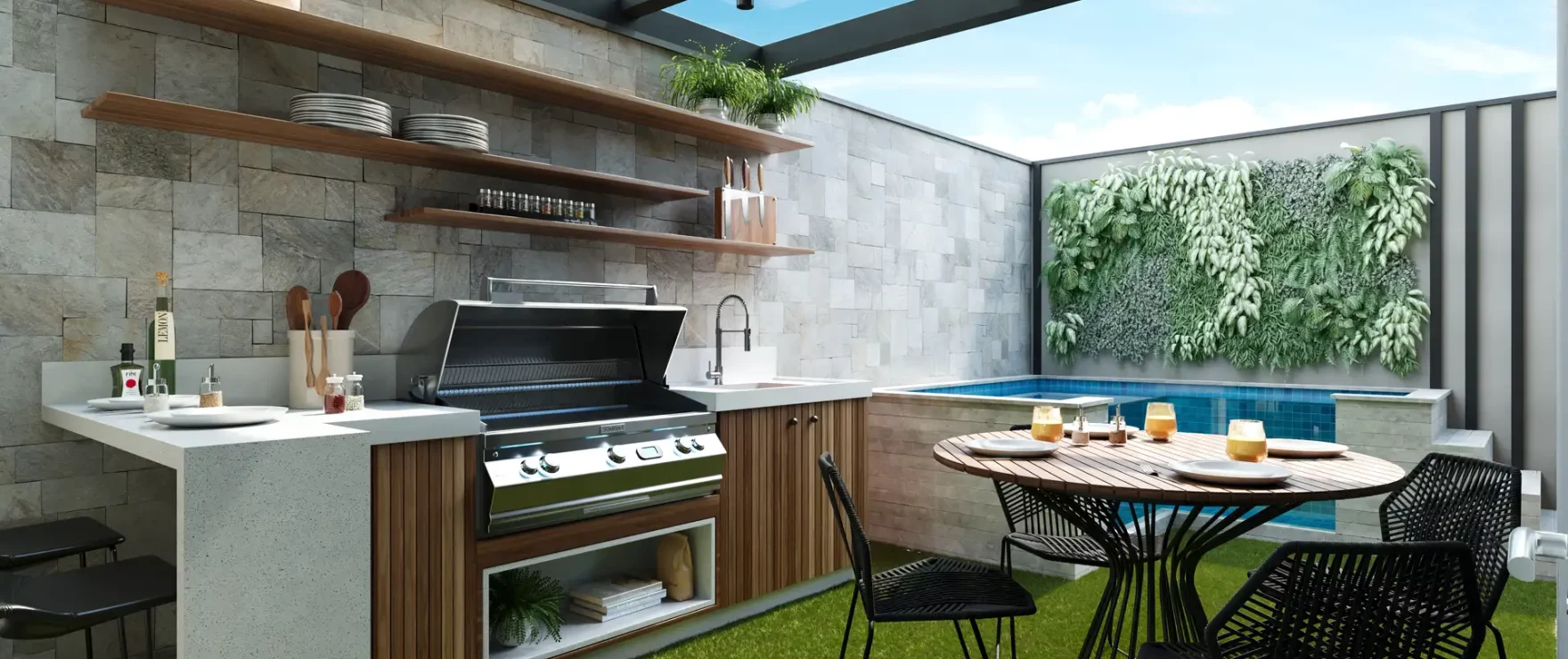 Quintal Lateral Casa Tipo B Residencial MIlão milao