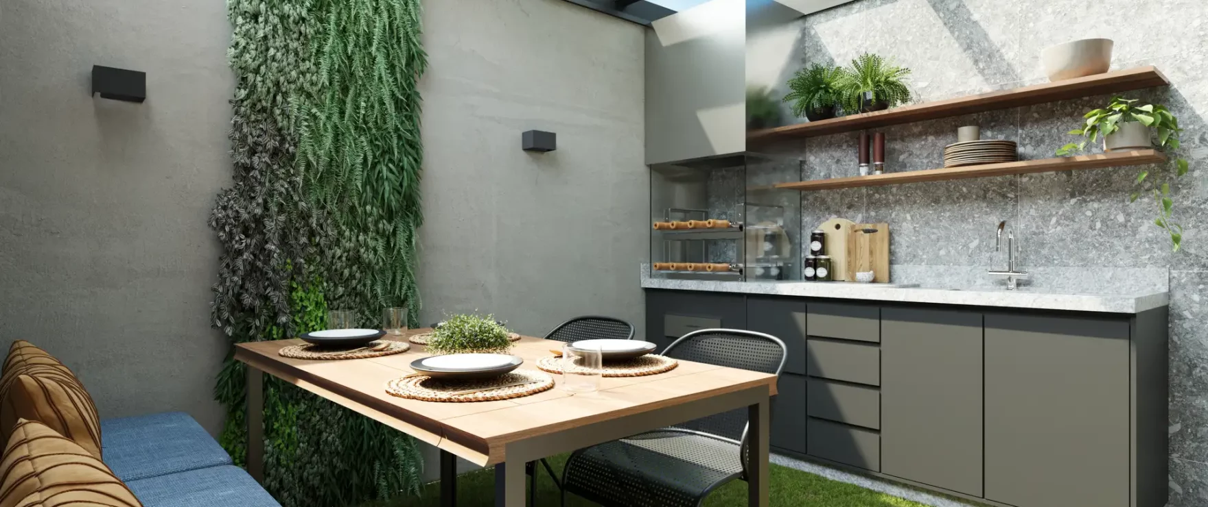 Quintal Padrão Casa Tipo A Residencial Milão milao