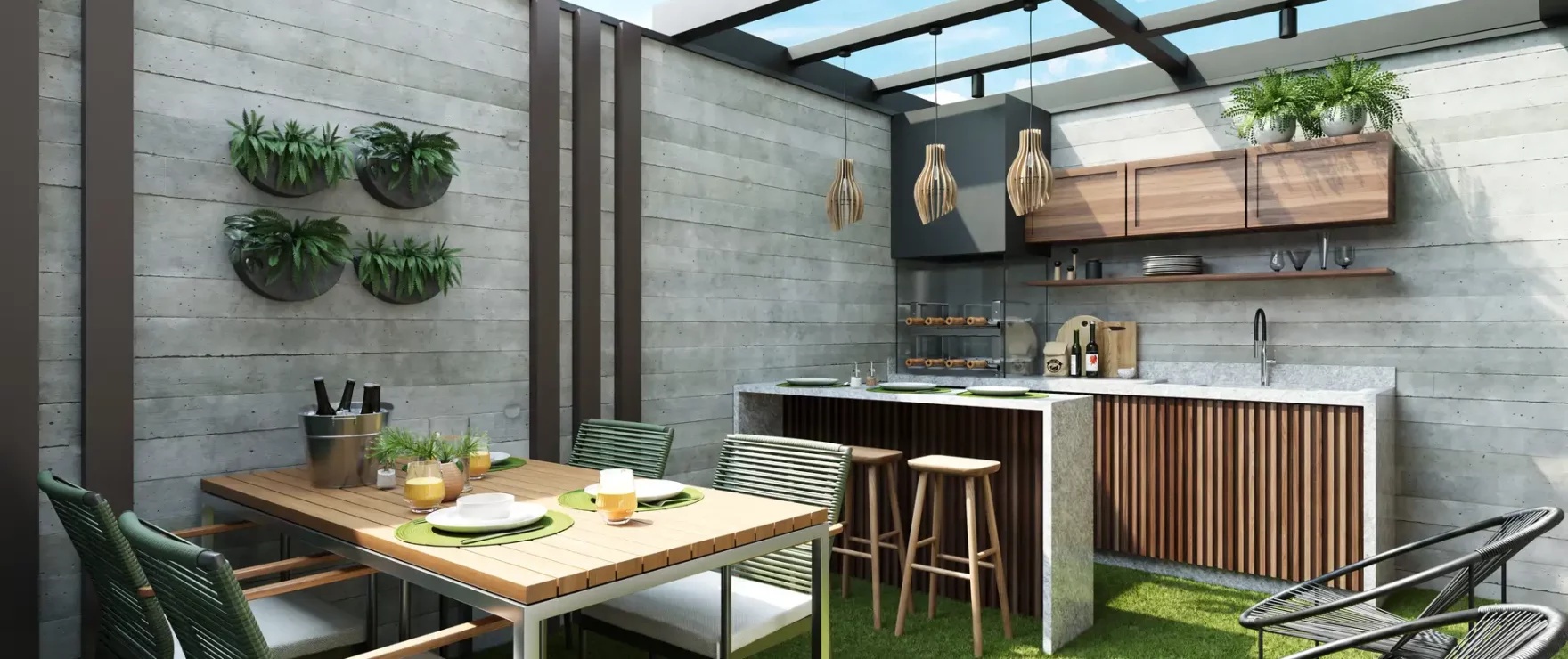 Quintal Padrão Casa Tipo B Residencial Milão milao