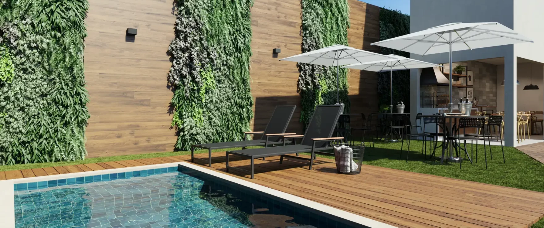 Salão de Festas Externo Residencial Milão milao